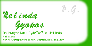 melinda gyopos business card